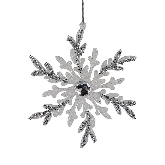 Northlight 6" Glitter Snowflakes Christmas Ornament