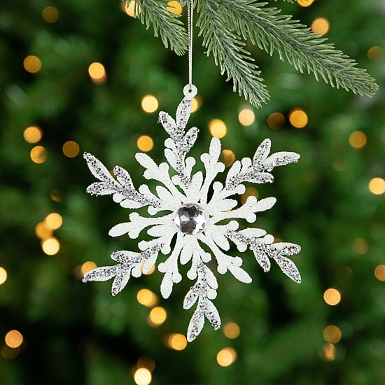 Northlight 6" Glitter Snowflakes Christmas Ornament