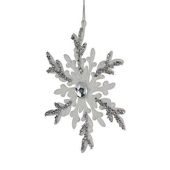 Northlight 6" Glitter Snowflakes Christmas Ornament