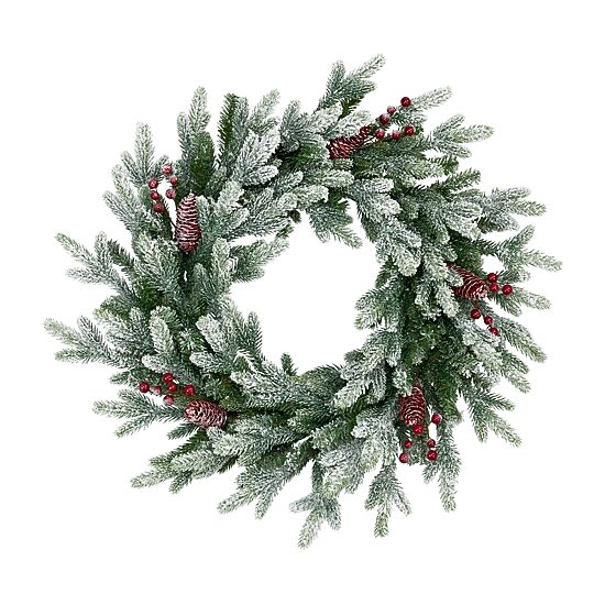 Northlight 24" Flocked Snowcap Grove Fir Wreath