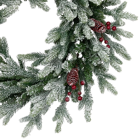 Northlight 24" Flocked Snowcap Grove Fir Wreath