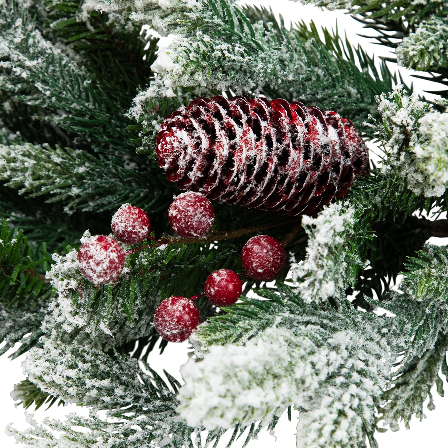 Northlight 24" Flocked Snowcap Grove Fir Wreath