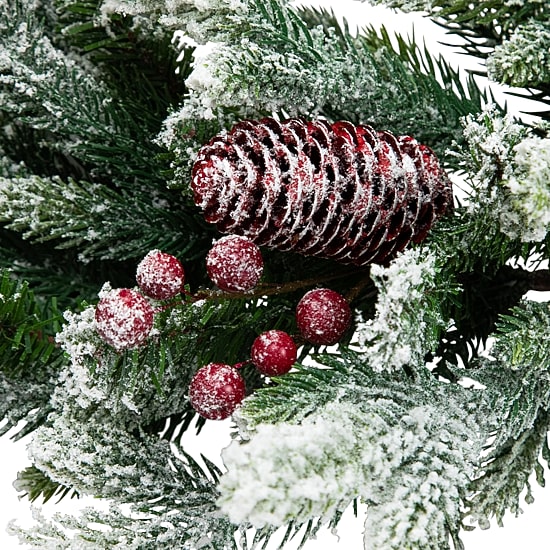 Northlight 24" Flocked Snowcap Grove Fir Wreath