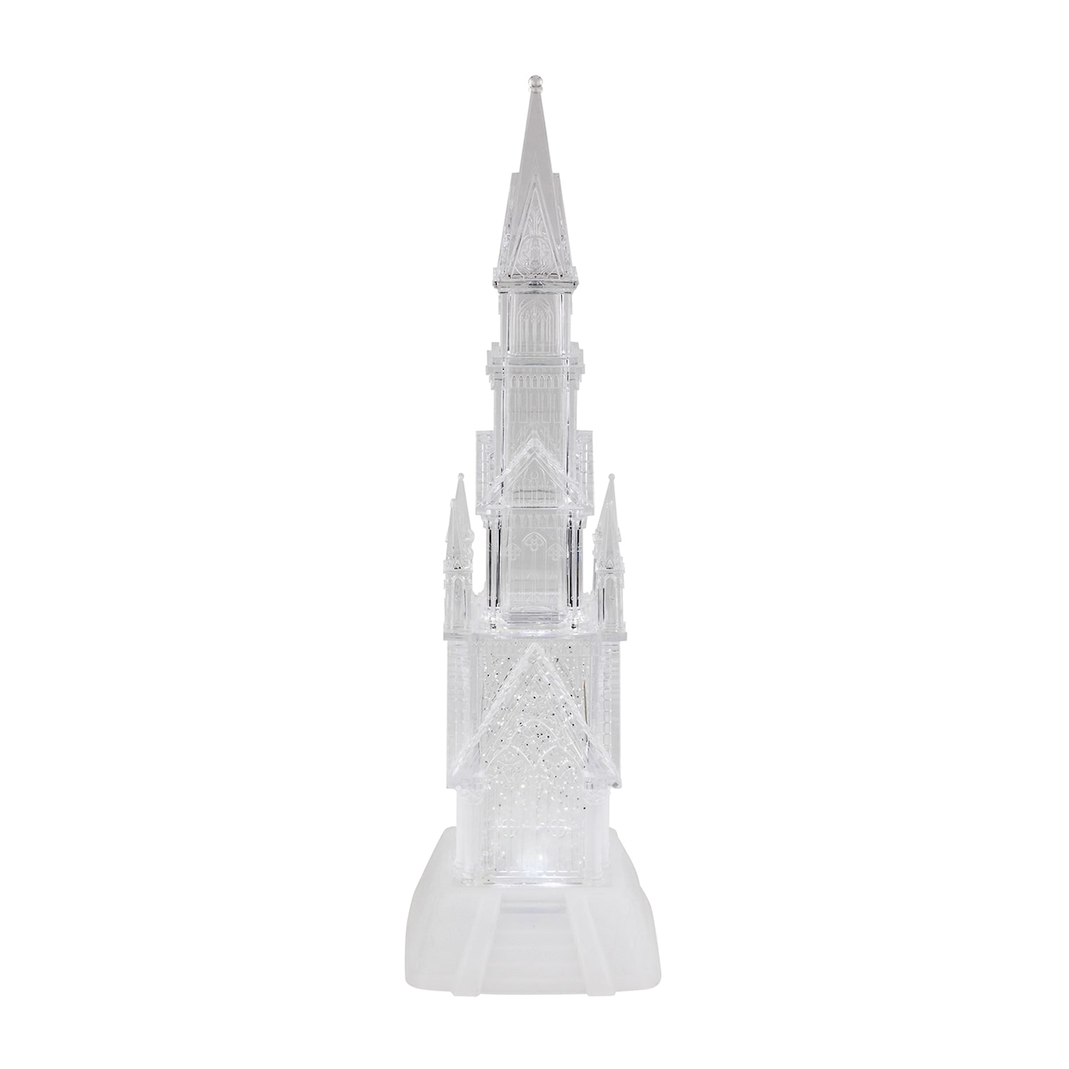 Northlight 18" Led Lighted Castle Acrylic Christmas Tabletop Decor