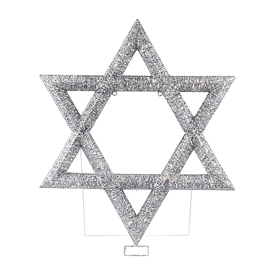 Northlight 36" Led Lighted Sequined Star Of David Christmas Yard Art