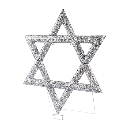 Northlight 36" Led Lighted Sequined Star Of David Christmas Yard Art
