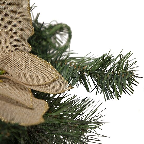 Northlight 28" Mixed Pine Berry And Poinsettia Swag