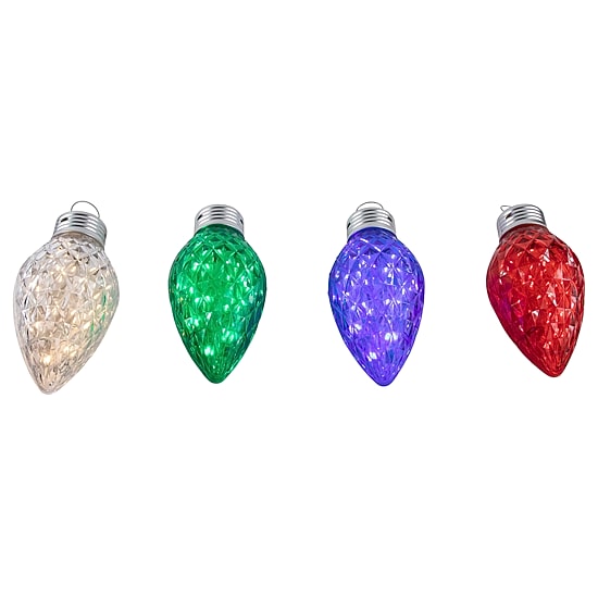 Northlight 9ft Led C9 Style Faceted Twinkle String Lights