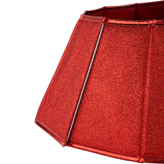 Northlight 27" Shiny Red Fabric Hexagonal Christmas Tree Collar