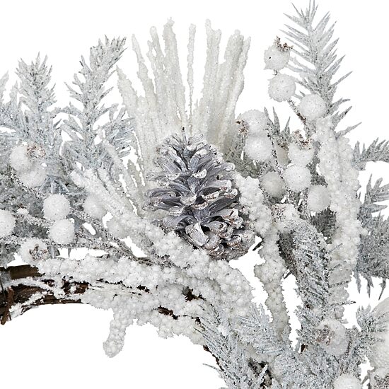 Northlight 26" Flocked Berries And Pinecones Artificial Pine Wreath