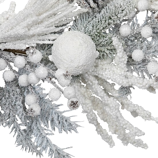 Northlight 26" Flocked Berries And Pinecones Artificial Pine Wreath