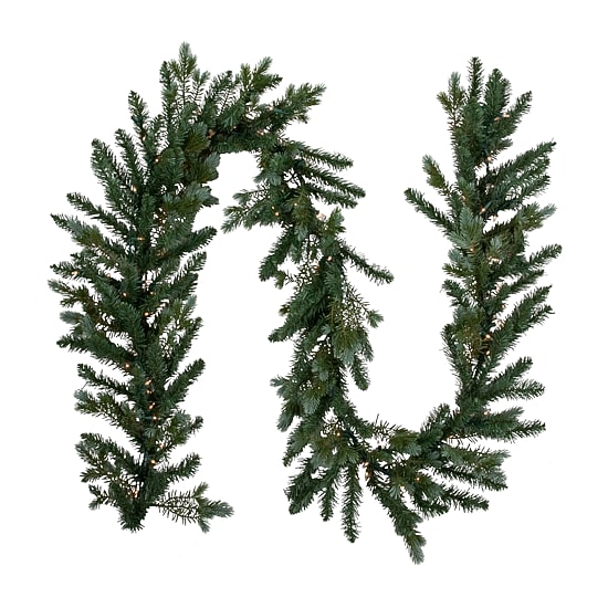 Northlight 9ft Real Touch™️ Pre Lit Blue Spruce Christmas Indoor Garland