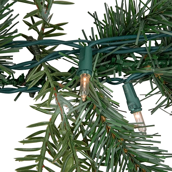 Northlight 9ft Real Touch™️ Pre Lit Blue Spruce Christmas Indoor Garland