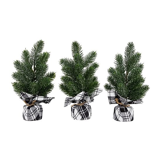 Northlight 10" Mini Iced Pine Artificial 1 Foot Pine Christmas Tree