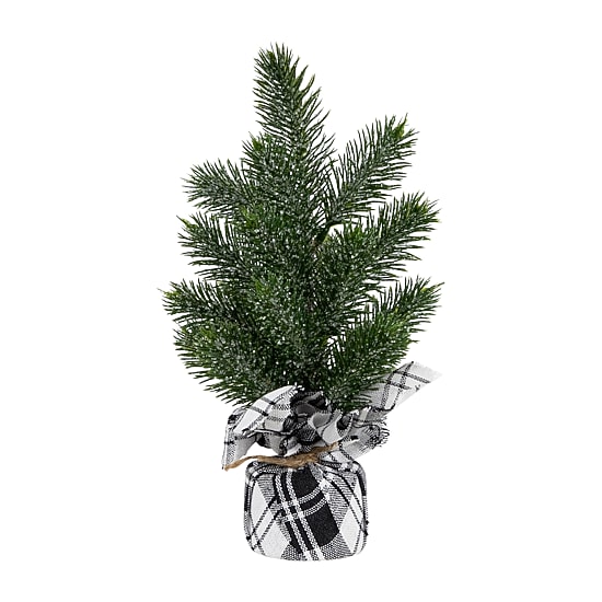 Northlight 10" Mini Iced Pine Artificial 1 Foot Pine Christmas Tree