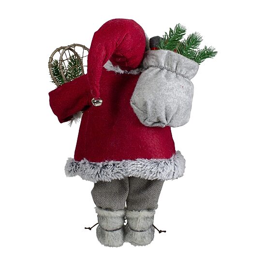 Northlight 18" Standing Santa With Snow Shoes And Presents Christmas Figurine