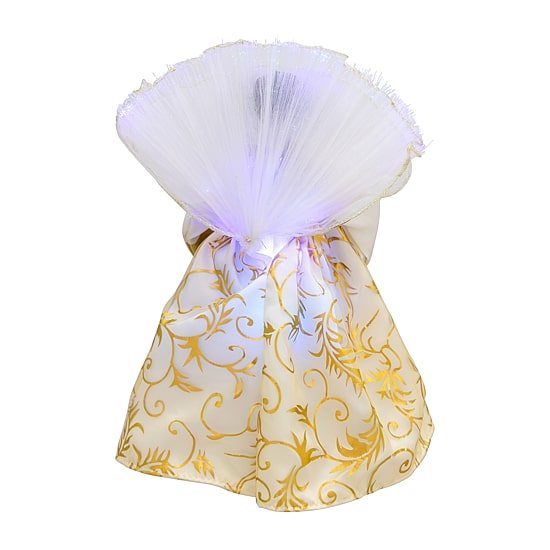 Northlight 12" Gold Lighted Fiber Optic African American Angel Christmas Tree Topper