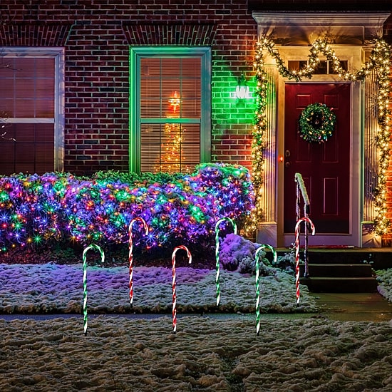 Northlight 28" Lighted Outdoor Candy Cane Christmas Yard Art