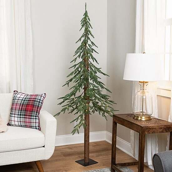 Northlight 6ft Pre Lit Medium Alpine 6 Foot Pine Christmas Tree