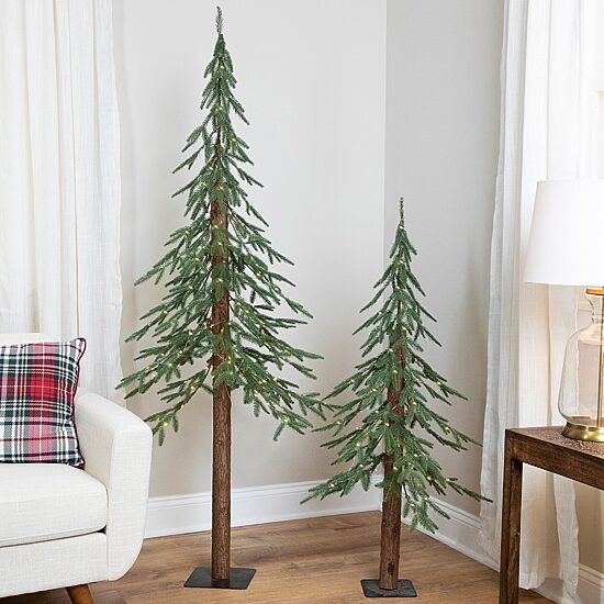 Northlight 6ft Pre Lit Medium Alpine 6 Foot Pine Christmas Tree