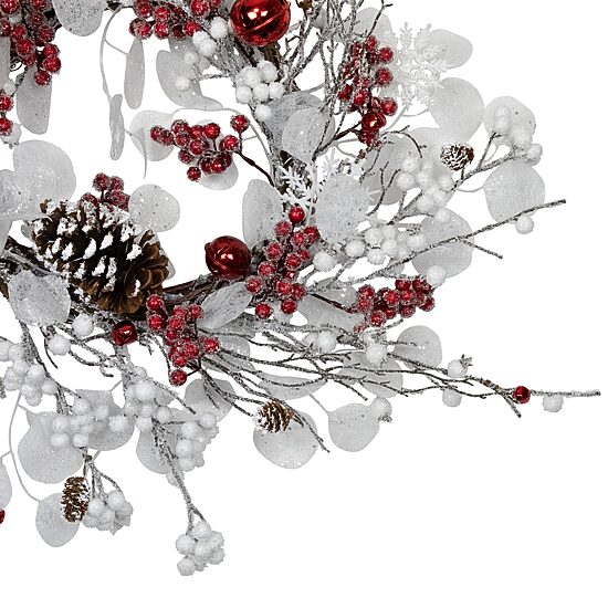 Northlight 24" Berries And Snowflakes Artificial Wreath
