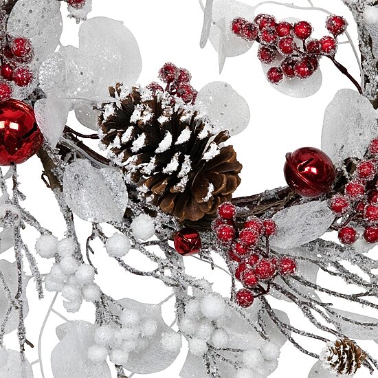 Northlight 24" Berries And Snowflakes Artificial Wreath