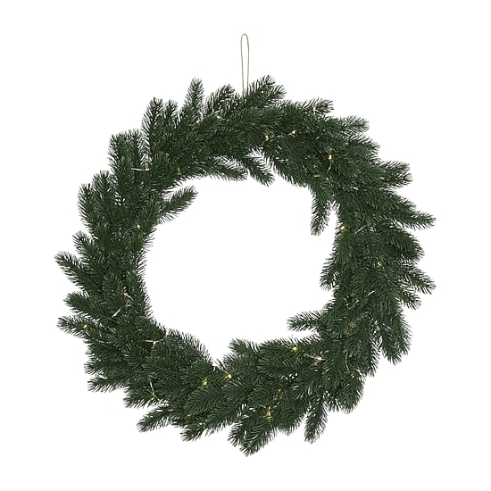 Northlight 24" Pre Lit Battery Operated Lush Pine Wreath