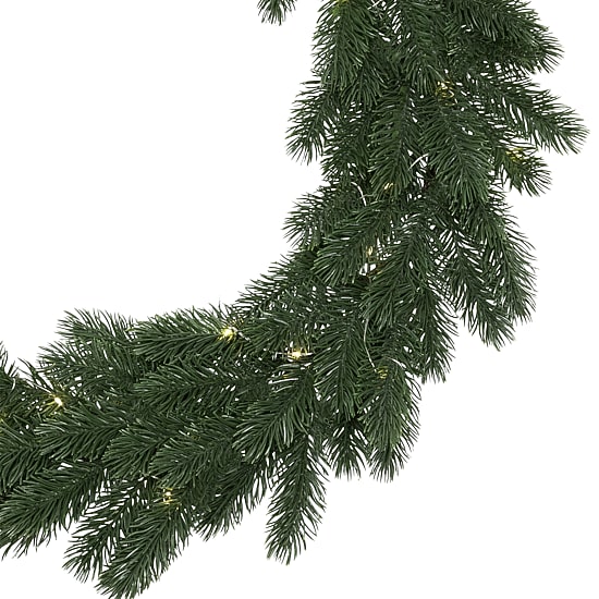 Northlight 24" Pre Lit Battery Operated Lush Pine Wreath
