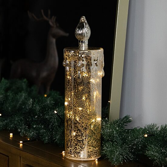Northlight 13" Led Lighted Dripping Flameless Candle