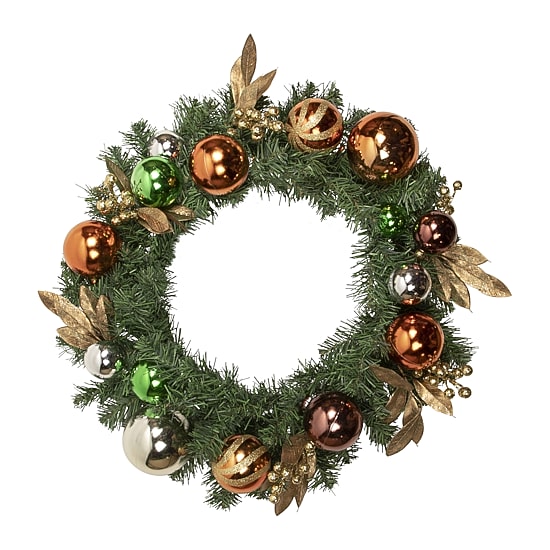 Northlight 24" Pine Foliage With Ornaments Wreath