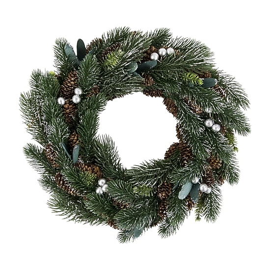 Northlight 14" Pine Pinecone With Berries Artificial Wreath
