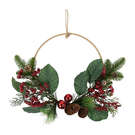 Northlight 17" Foliage Pinecones And Berries Artificial Wreath