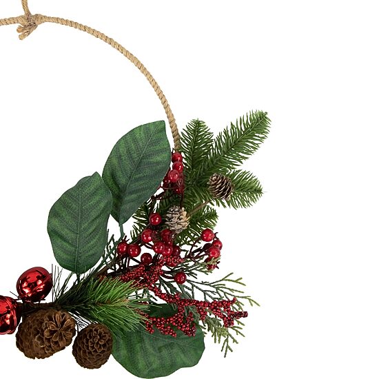 Northlight 17" Foliage Pinecones And Berries Artificial Wreath