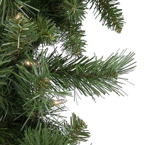Northlight 24" Pre Lit Chatham Pine Artificial Wreath