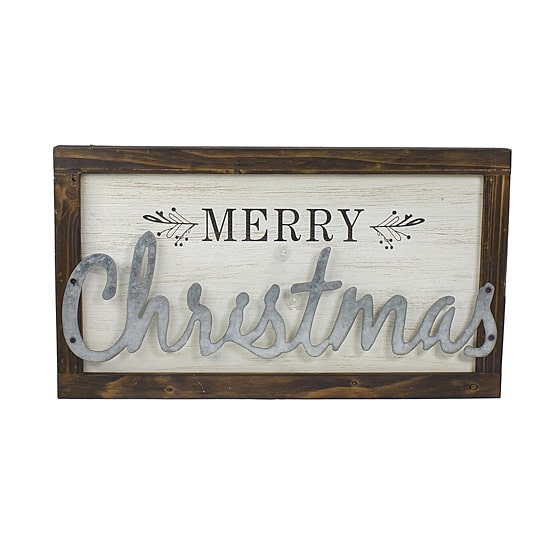 Northlight 18" Framed Wood And Metal Wall Wood Wall Art