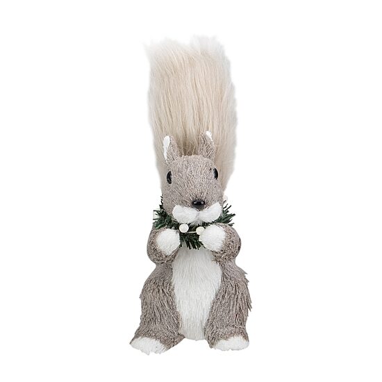 Northlight 12" Standing Squirrel With Neck Wreath Christmas Figurine