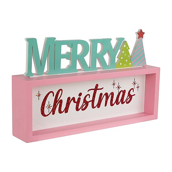 Northlight 10" Lighted "Merry Shadow Box" Flameless Candle