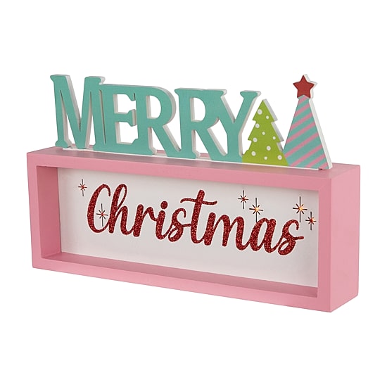 Northlight 10" Lighted "Merry Shadow Box" Flameless Candle