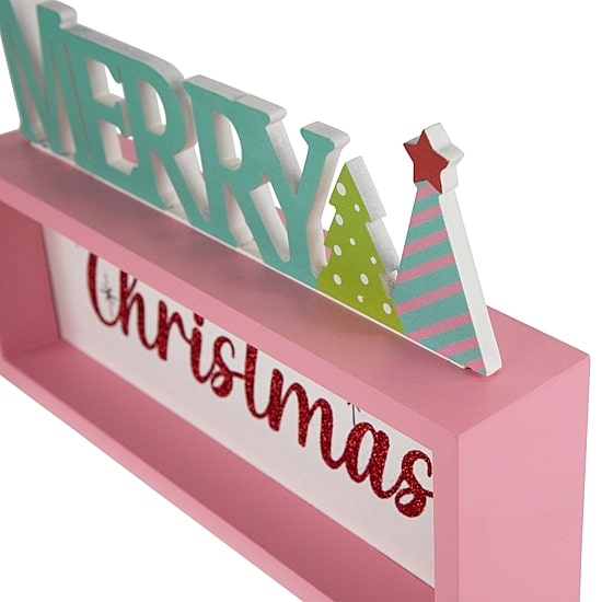 Northlight 10" Lighted "Merry Shadow Box" Flameless Candle