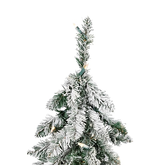 Northlight 6ft Pre Lit Pencil Flocked Alpine 6 Foot Flocked Pine Christmas Tree