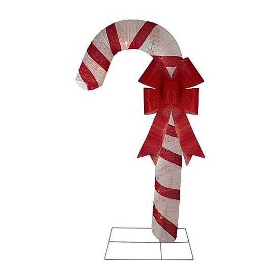 Northlight 72" Prelit Glitter Candy Cane Christmas Yard Art