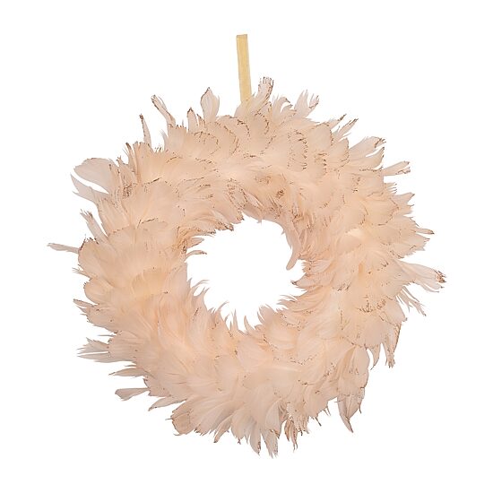 Northlight 15" Glittered Feathers Wreath