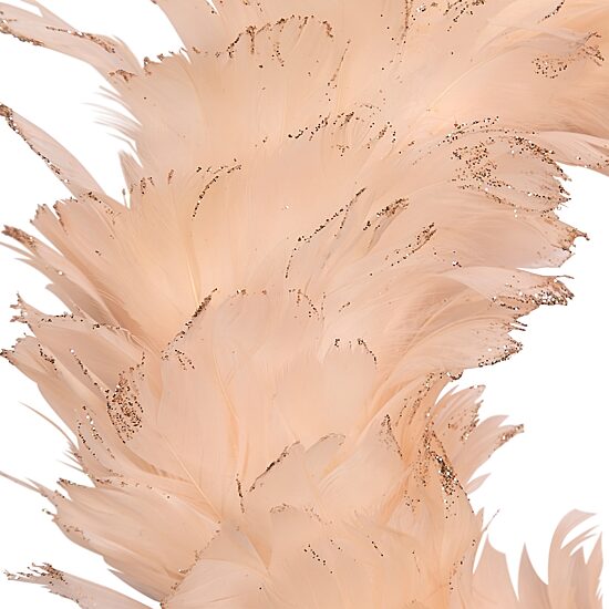 Northlight 15" Glittered Feathers Wreath