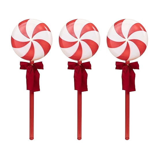 Northlight 16" Lighted Peppermint Candy Christmas Yard Art