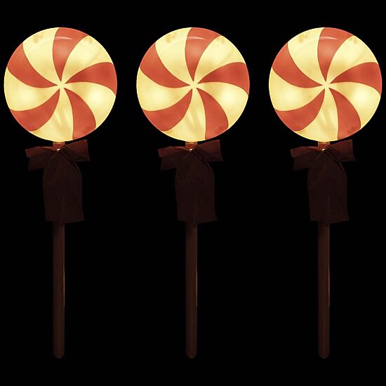 Northlight 16" Lighted Peppermint Candy Christmas Yard Art