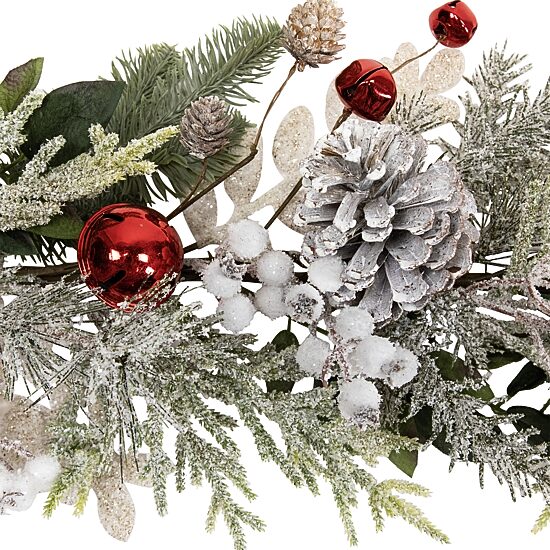 Northlight 6ft Frosted Pinecones And Berries Artificial Christmas Indoor Garland