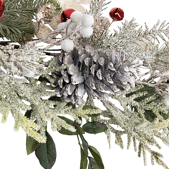 Northlight 6ft Frosted Pinecones And Berries Artificial Christmas Indoor Garland