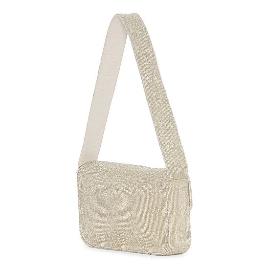 SOL and MER Beaded Bear Baguette Shoulder Bag