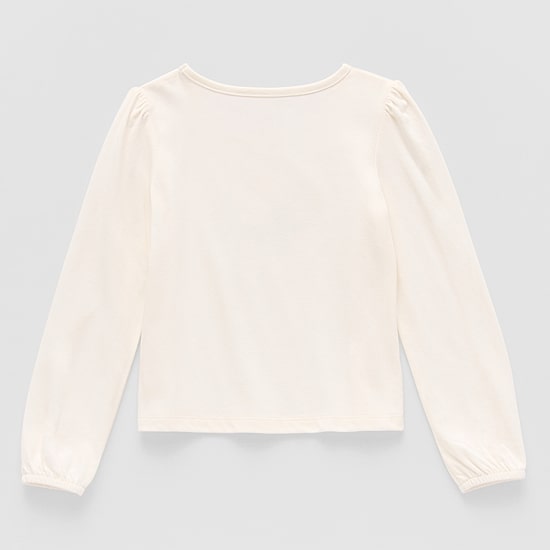 Thereabouts Little Girls Round Neck Long Sleeve Regular Fit Graphic T-Shirt