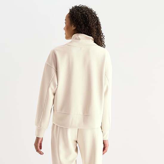 Stylus Womens Funnel Neck Long Sleeve Sweatshirt